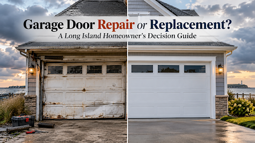 Garage Door Repair or Replacement? A Long Island Homeowner’s Decision Guide